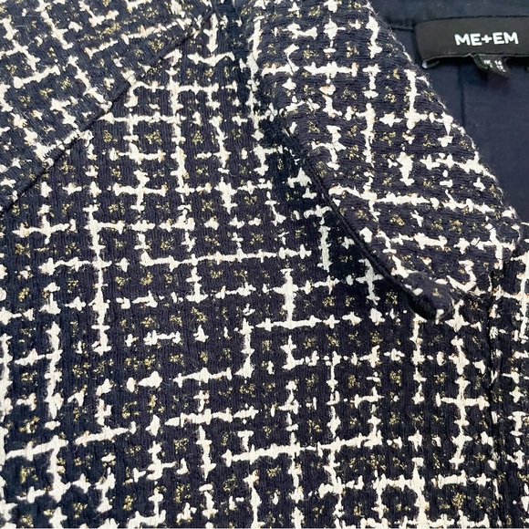 Me+Em Ponte Jacquard Rib Trim Textured Ponte Jersey Jacket Size 12 - Picture 12 of 16